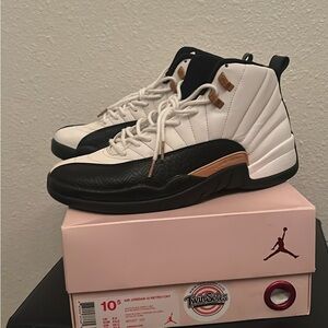 Jordan 12 Retro Sneakers CNY 2017 - White, Black, Gold